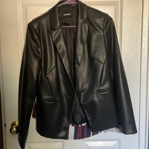 Express Faux Leather Blazer